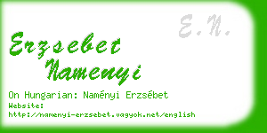 erzsebet namenyi business card