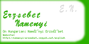 erzsebet namenyi business card